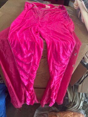Hot Pink Rhinestone Dance Pants